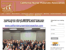 Tablet Screenshot of california.midwife.org